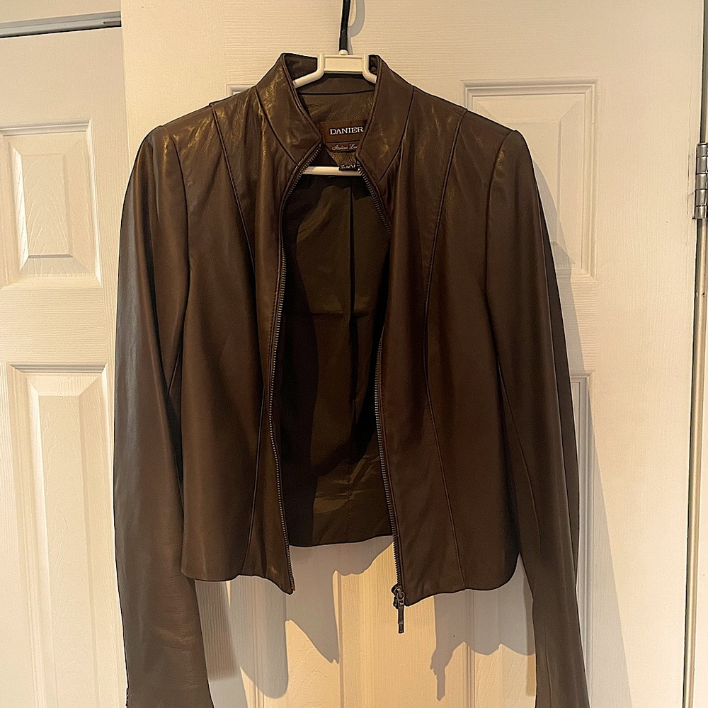 Brown soft leather jacket
